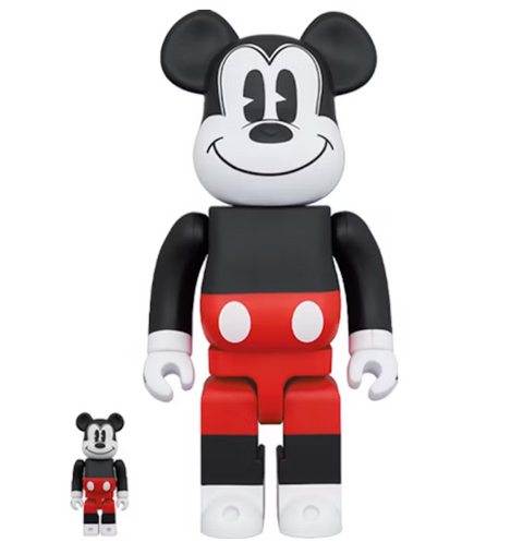 Bearbrick Mickey Mouse 2020 100% & 400% Set R&W Ver.