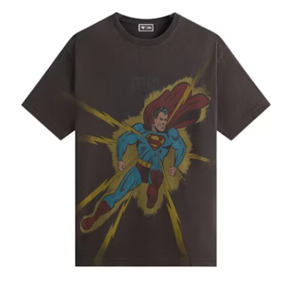 Kith x Superman Lightning Bolt Tee Black