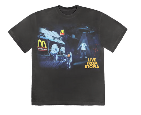 Travis Scott x McDonald's Live From Utopia T-shirt Black