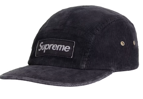 Supreme Corduroy Pocket Camp Cap Black