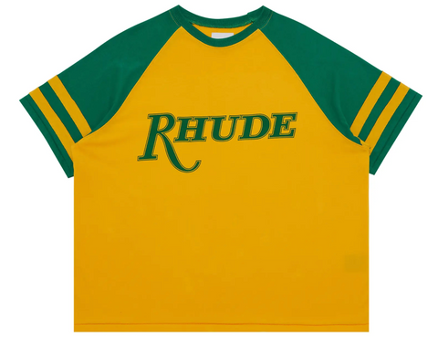 Rhude San Paulo Short-Sleeve Tee Yellow/Green