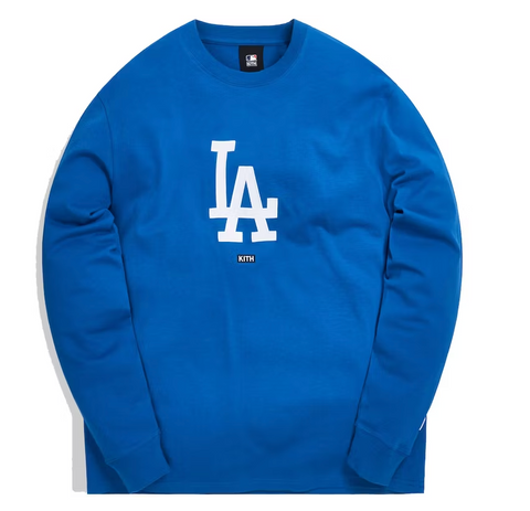 Kith For Major League Baseball Los Angeles Dodgers L/S Tee Men's Royal Blue