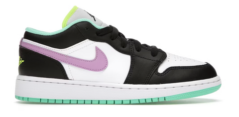 Jordan 1 Low Green Glow Violet Shock (GS)