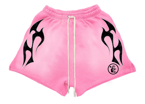 Hellstar Flame Shorts Pink