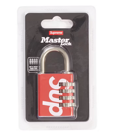 Supreme Masterlock Numeric Lock Red