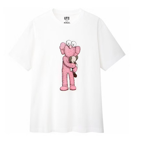 KAWS x Uniqlo Pink BFF Tee White