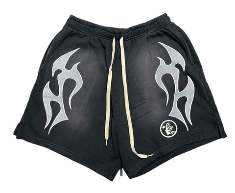 Hellstar Flame Shorts Black
