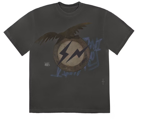 Cactus Jack For Fragment Create T-shirt Washed Black