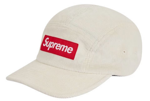 Supreme Corduroy Camp Cap (FW22) White