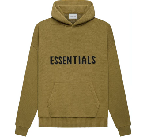 Essentials Knit Pullover Hoodie Amber