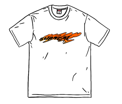 Supreme Wind Tee White/Orange