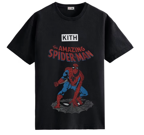 Kith Marvel Spider-Man Allies Vintage Tee Black