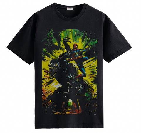 Kith Marvel Spider-Man Venom Battle Vintage Tee Black