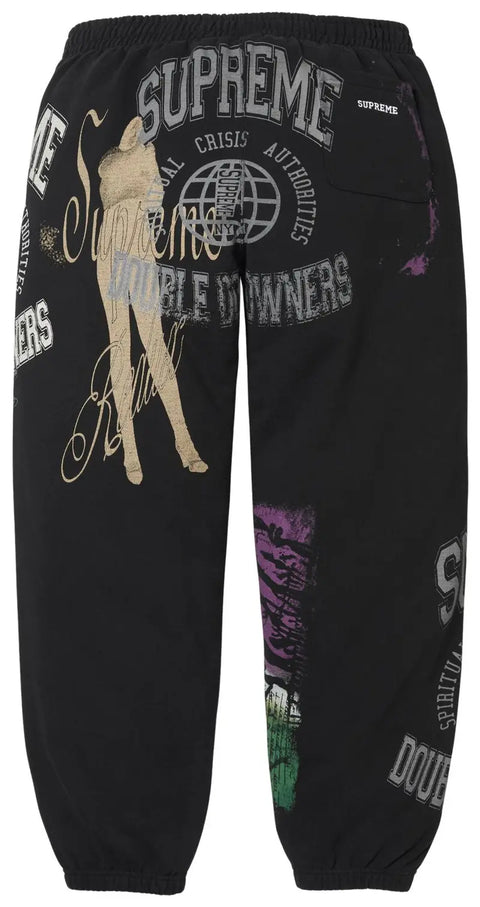 Supreme Overprint Sweatpant Black