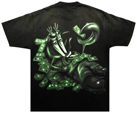 Travis Scott Cactus Jack x Spongebob Mr Krabs Tee Black