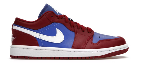 Jordan 1 Low Pomegranate Medium Blue (Women's)