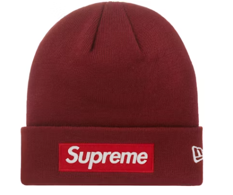 Supreme New Era Box Logo Beanie (FW22) Cardinal