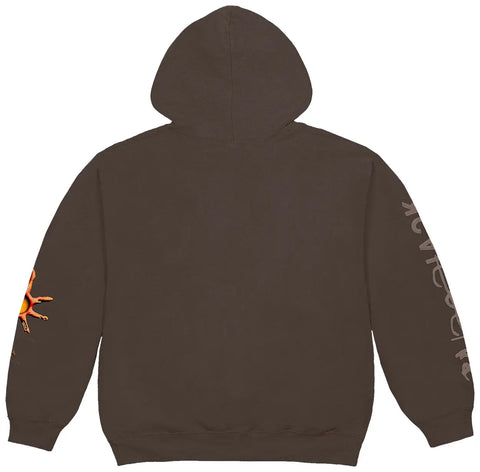 Travis Scott Reverse Dog Zip Up Hoodie Brown