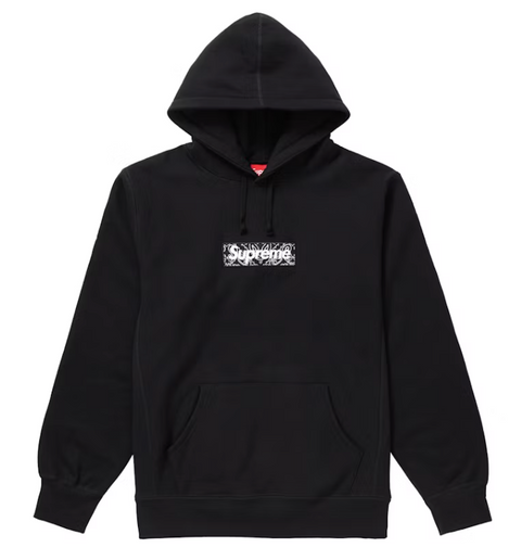 Supreme Bandana Box Logo Hooded Sweatshirt Black