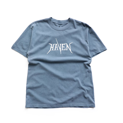 Haven Needlework T-Shirt Faded Indigo