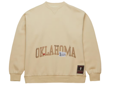 Travis Scott x Mitchell & Ness Oklahoma Sooners Pullover Sweatshirt Tan