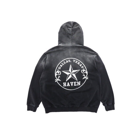 HAVEN TEXAS HOODIE WASHED BLACK