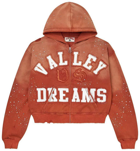 Vale Forever Classico Zip Up Hoodie Orange