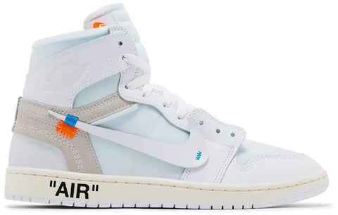 White high-top sneaker with 'Air' text and colorful accents on a white background