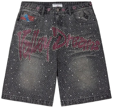 Vale Forever Iced Out Jorts Black