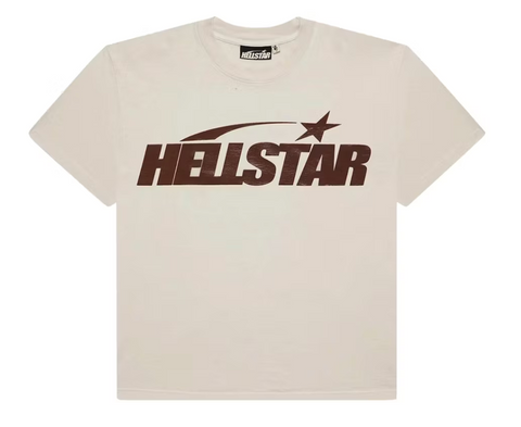 Hellstar Classic T-shirt (Gel Print) White/Brown