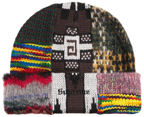 Supreme Patchwork Beanie Brown
