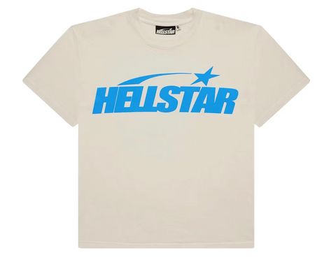 Hellstar Classic T-shirt (Gel Print) White/Blue