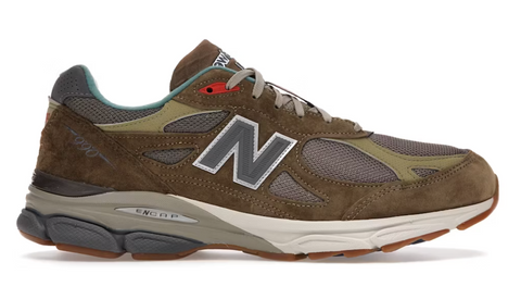 Brown New Balance sneaker on a white background