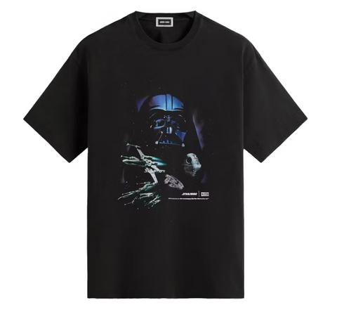 Kith x STAR WARS Darth Vader Space Poster Vintage Tee Black