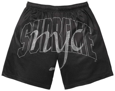 Supreme Rhinestone Mesh Short Black