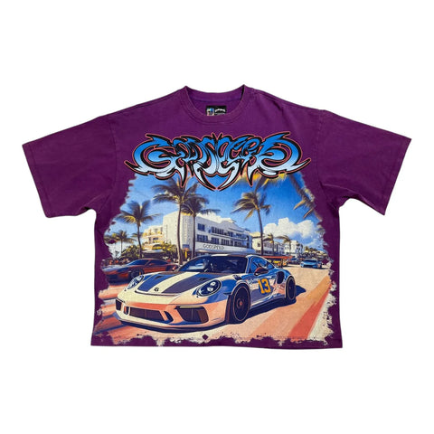 Godspeed Car Meet Miami T-Shirt Purple Wash