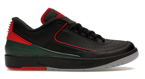 Black and red sneaker on a white background