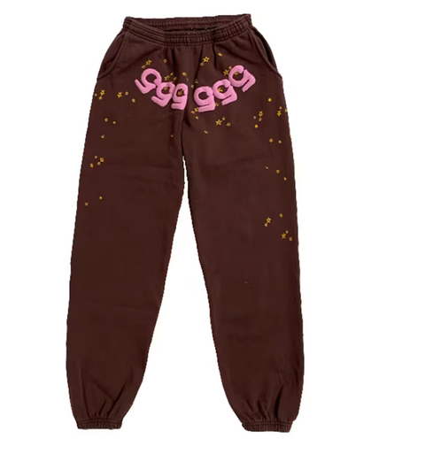 Sp5der Angel Number Sweatpants Brown