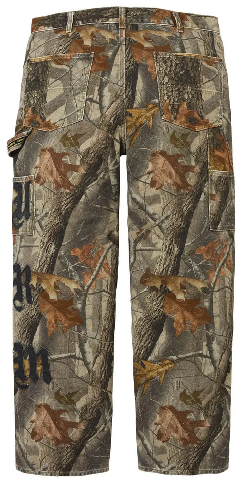 Supreme Leather Applique Double Knee Painter Pant Realtree Hardwoods Camo