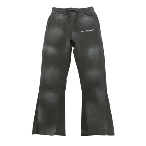 RETROVERT WASHED FLARE PANTS GREY