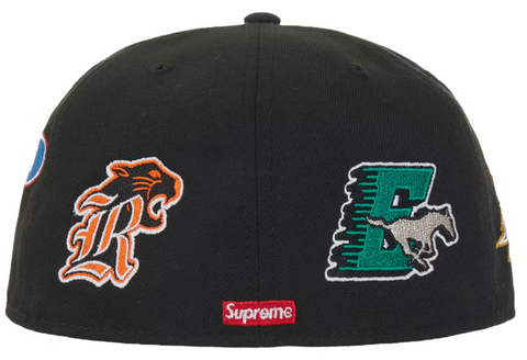 Supreme Mascots S Logo New Era 59Fifty Fitted Cap Black