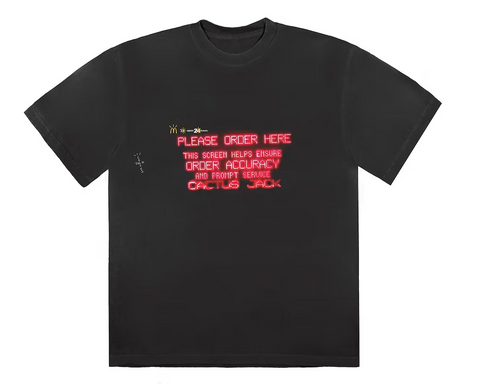 Travis Scott x McDonald's Order Here T-shirt Black