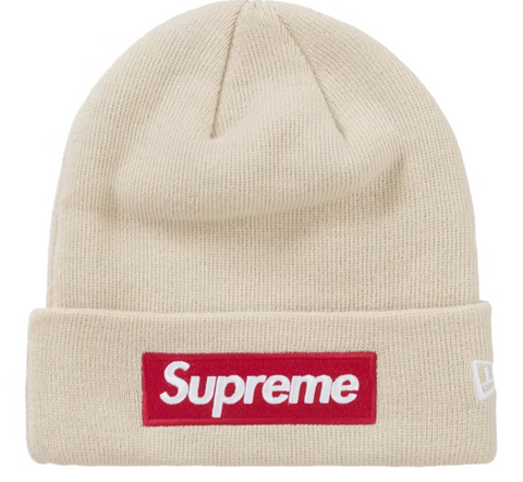 Supreme New Era Box Logo Beanie (FW24) Stone