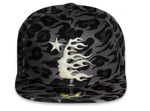Hellstar Cheetah Print Fitted Hat Black