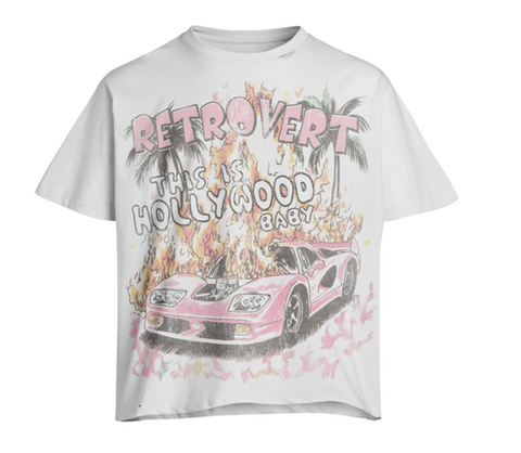 Retrovert PINK HOLLYWOOD T-SHIRT