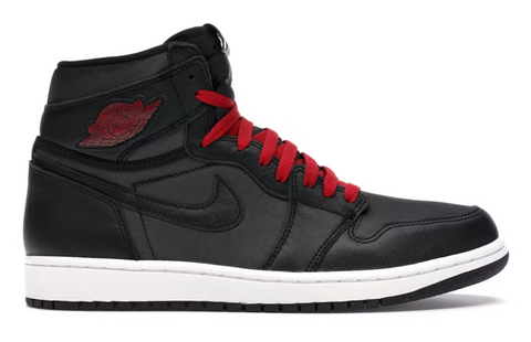 Jordan 1 Retro High Black Satin Gym Red