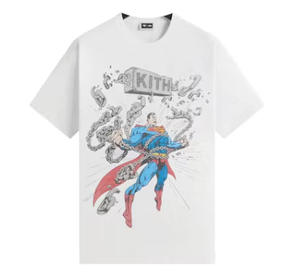 Kith x Superman Chains Vintage Tee White
