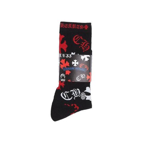 Chrome Hearts Stencil Logo Sock (3 Pack) Multicolor