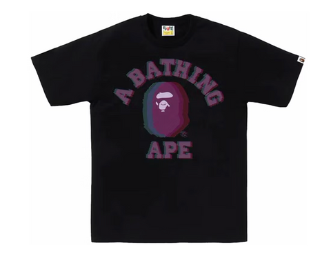 BAPE Glitch Art College Tee Black