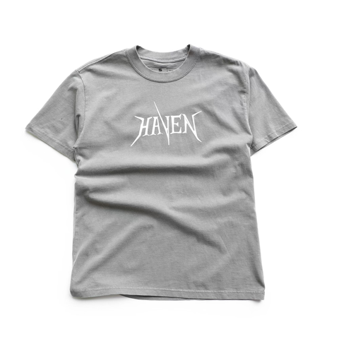 Haven Needlework T-Shirt Faded Grey